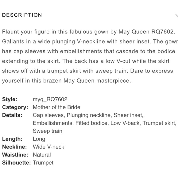 Black and gold embellished wide V- neck gown - Picture 5 of 16